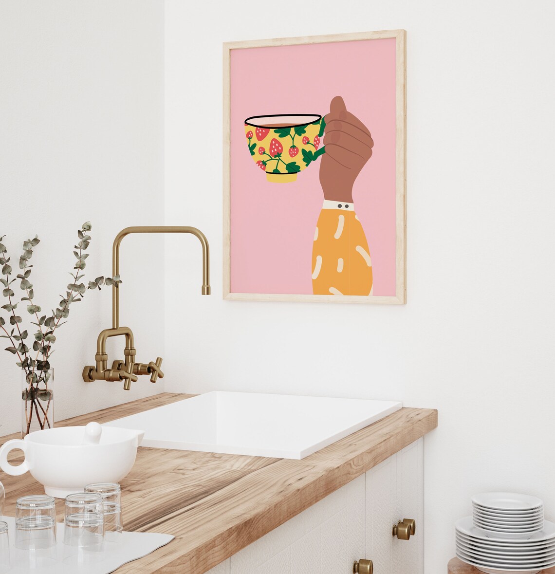 Tea and Coffee Kitchen Art Print - Image 3