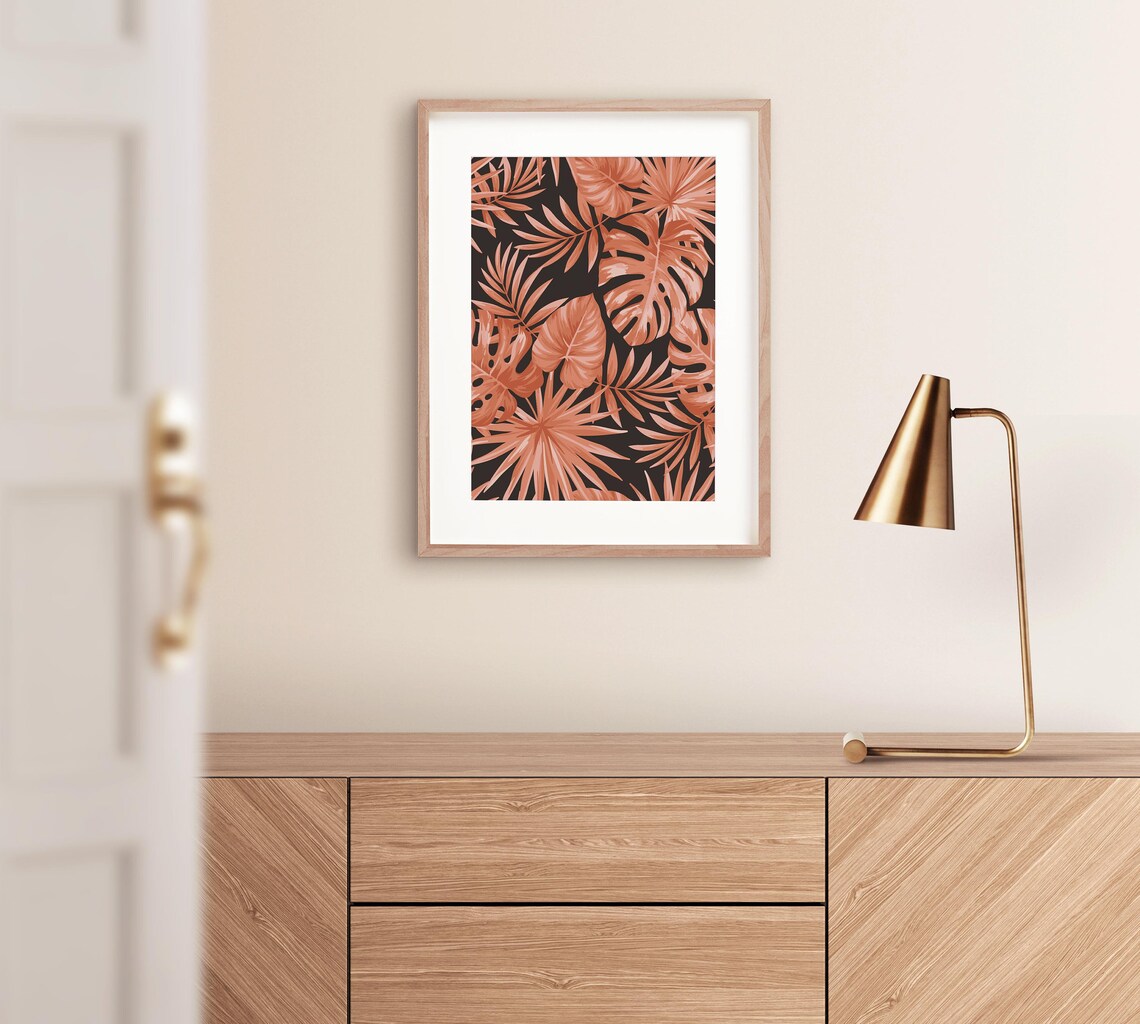 Orange Botanical Art Print, Botanical Wall Art - Image 2
