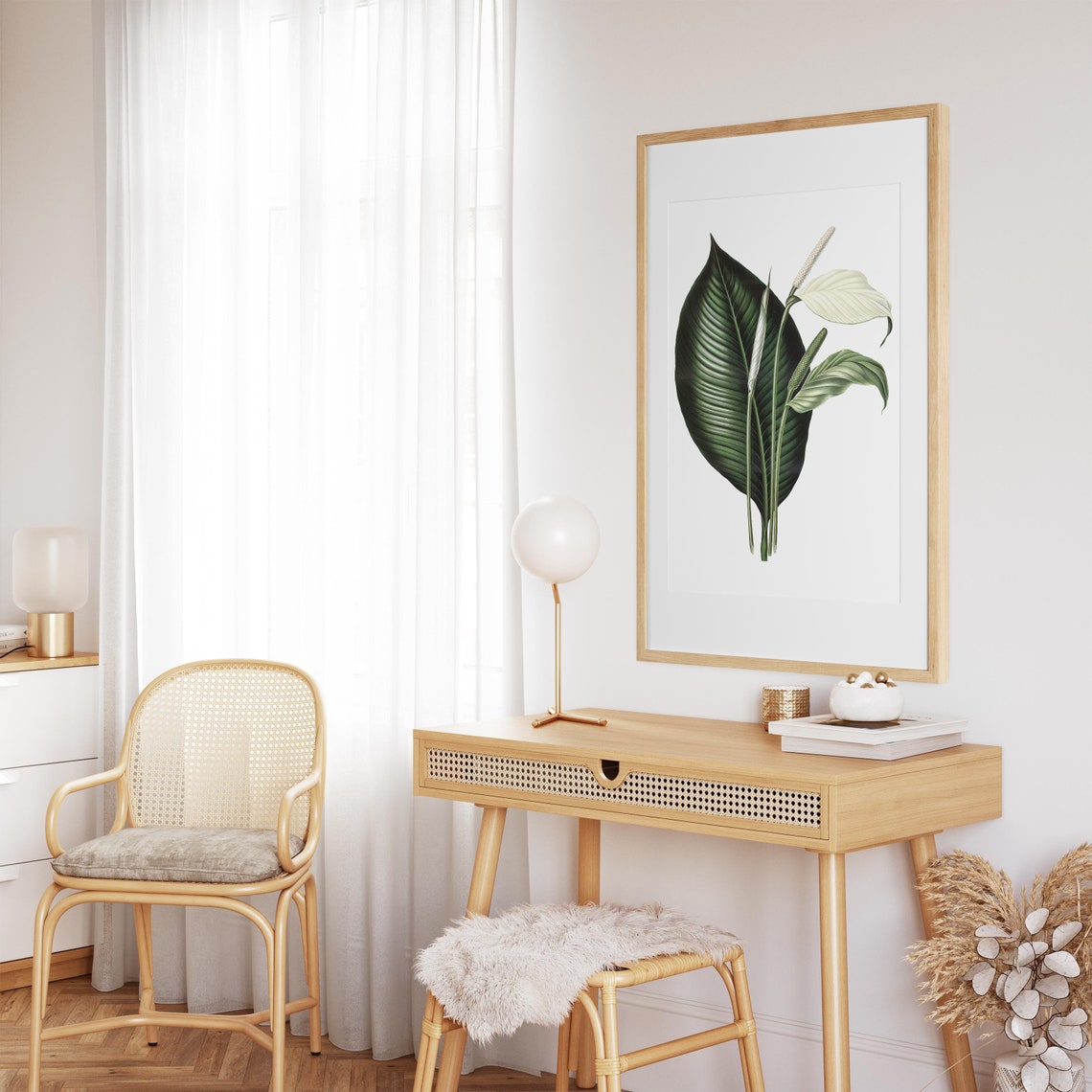 Lily Flower Minimalist Scandinavian Art Print - Image 3