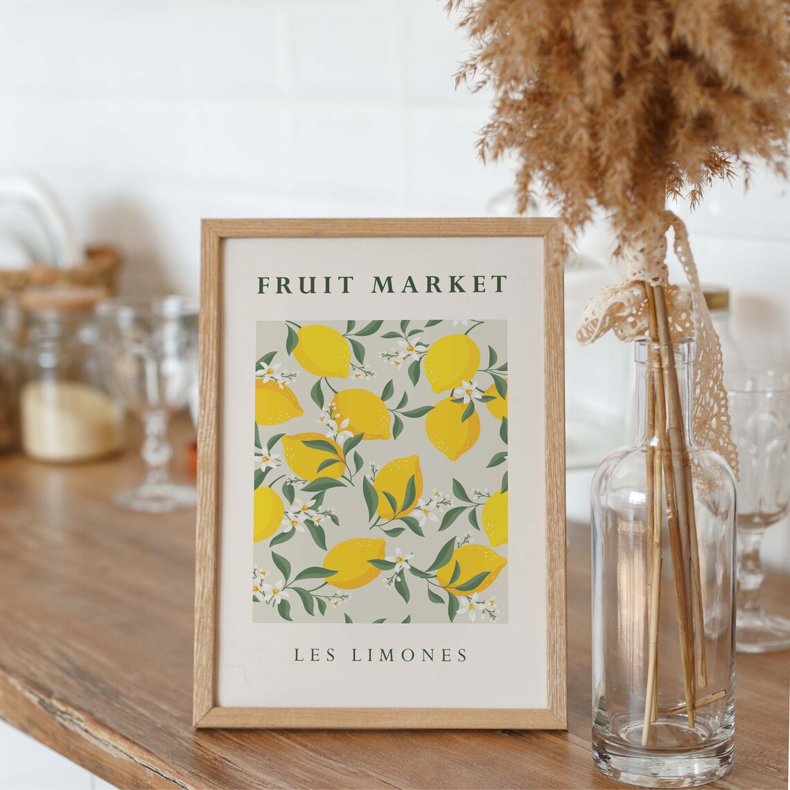 Yellow Print Lemon Print Kitchen Wall Art Fruit Print Wall Art Print Kitchen Instant Citrus Fruit Print Yellow - Image 4
