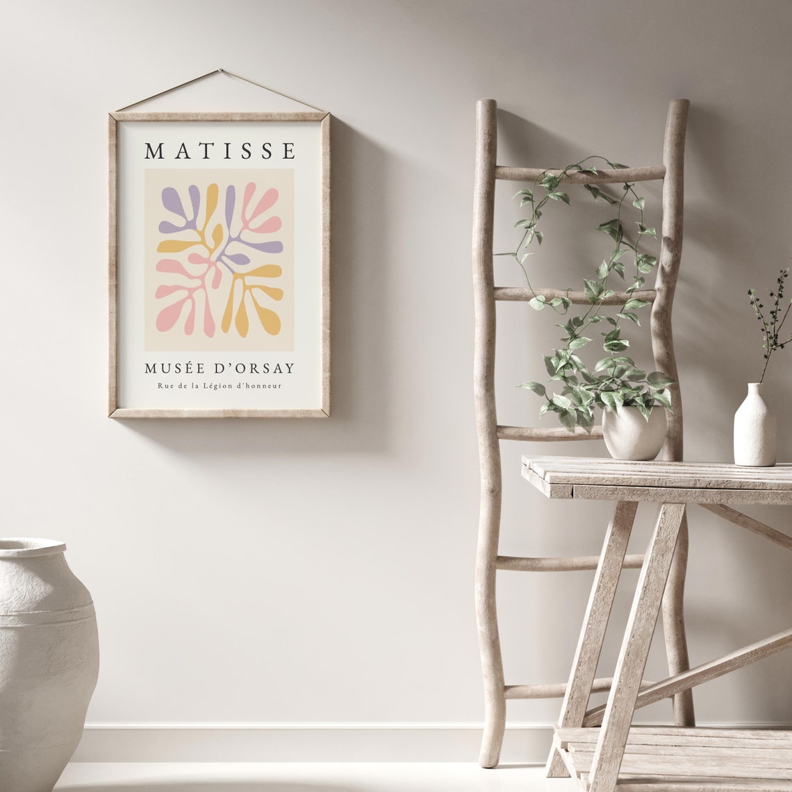 Matisse-Inspired Boho Pastel Wall Art Print - Image 3