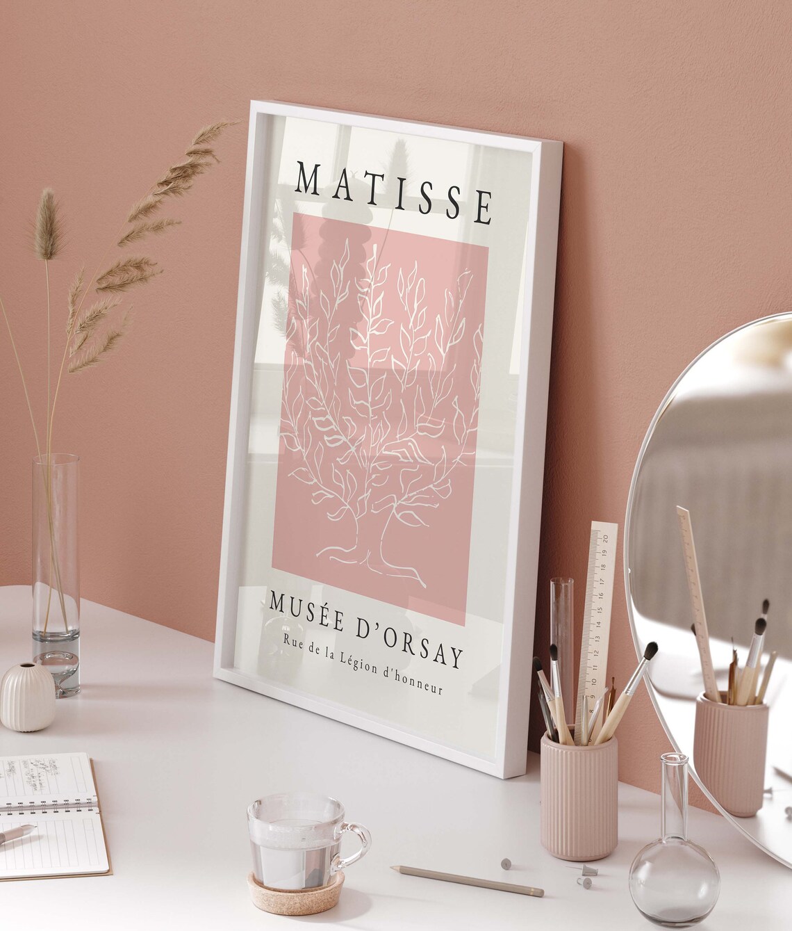 Matisse-Inspired Pink Tree Wall Art Poster Print - Image 4
