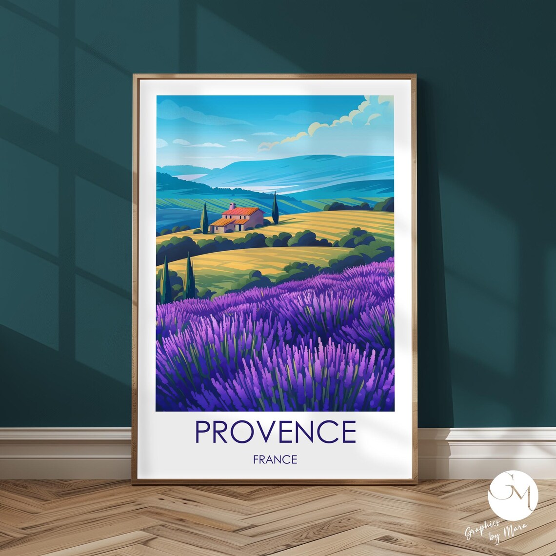 Provence France South Travel Poster, Wall Art Print