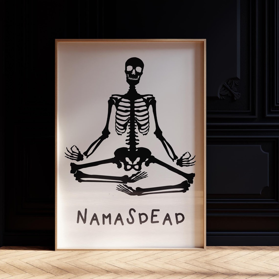 Namasdead Meditating Skeleton Yoga Pose Funny Halloween Poster