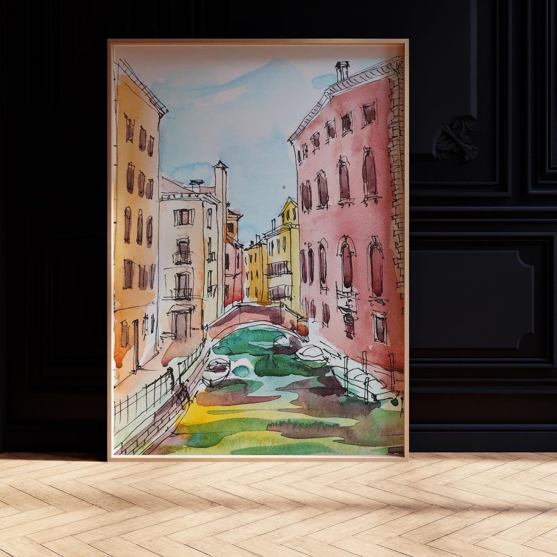 Venice Watercolor Art Venice Italy Print Italy Wall Art Venice Art Print Watercolor Travel Painting - Image 2