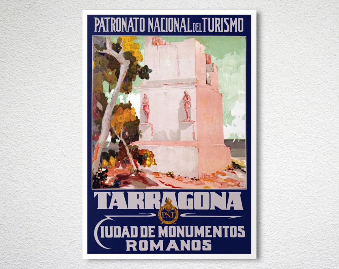 Tarragona Ciudad De Monumentos Romanos Vintage Travel Poster - Image 2