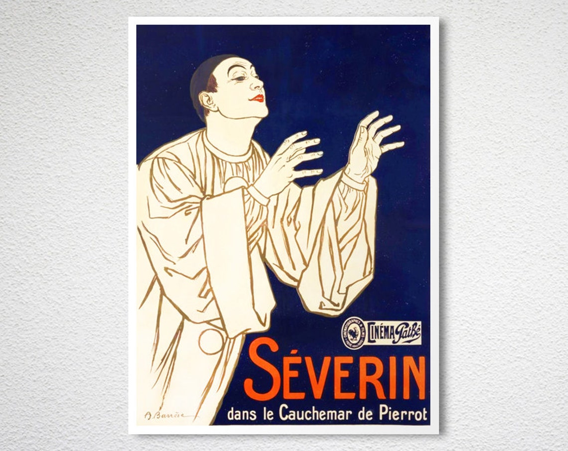Severin Le Cauchemar de Pierrot Adrien Barrere Vintage Cinema Poster - Image 2