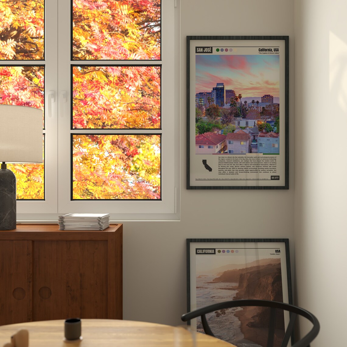 San Jose California Capital of Silicon Valley Sunset Skyline Poster - Image 6