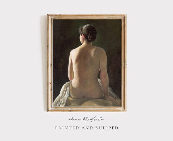 Seated Woman 1800s Moody Victorian Art Print