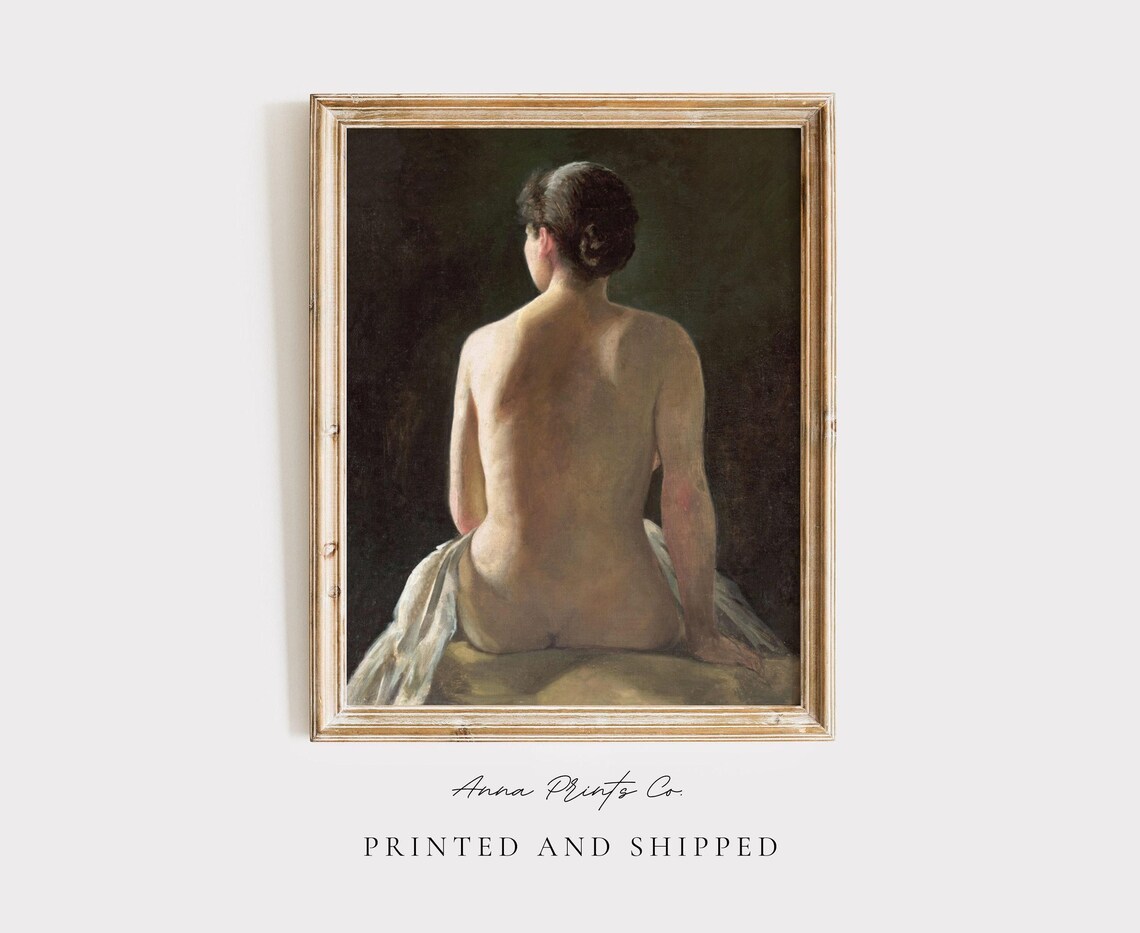 Seated Woman 1800s Moody Victorian Art Print