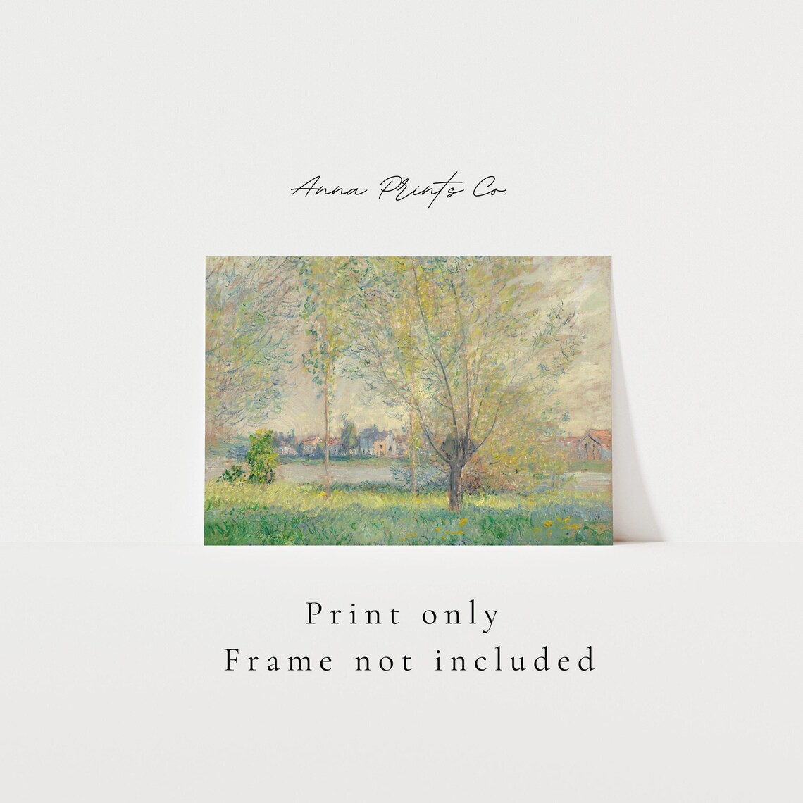 Claude Monet's The Willows, Vintage Art Print - Image 3