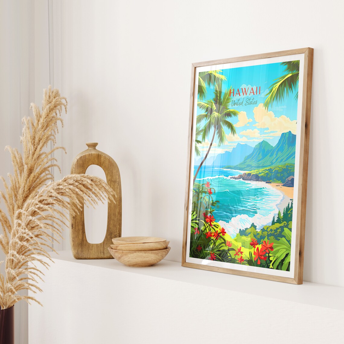 Hawaii Travel Poster, USA Travel Art Print - Image 2