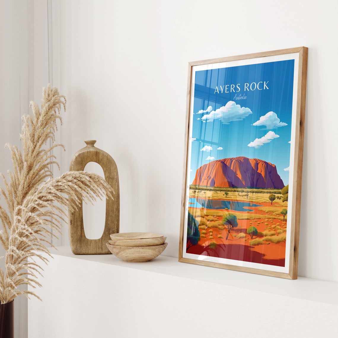 Ayers Rock Australia Red Uluru Desert Landscape Travel Poster - Image 2