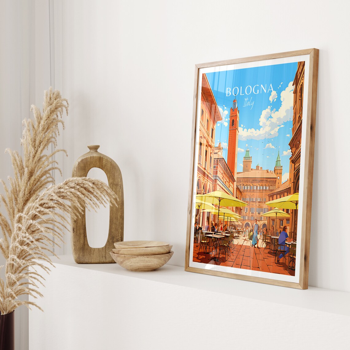 Bologna Travel Poster Italy Art Print, Home Decor - Image 2