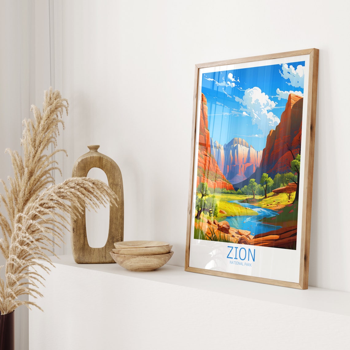 Zion National Park Poster Zion National National Park Print Zion Poster Zion Wall Art Zion National Park Art Print Utah - Image 2