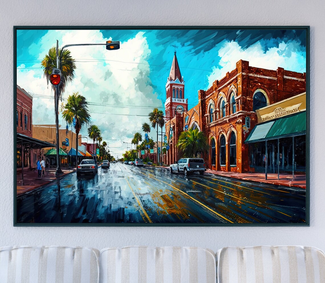 Ybor City Art Print, Tampa Florida Travel Poster - Image 2