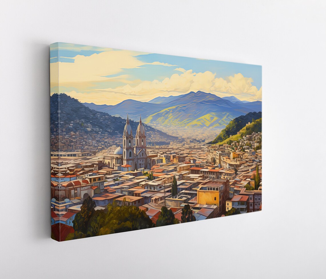 Quito Oil Painting Art Print, Ecuador Home Decor - Image 4