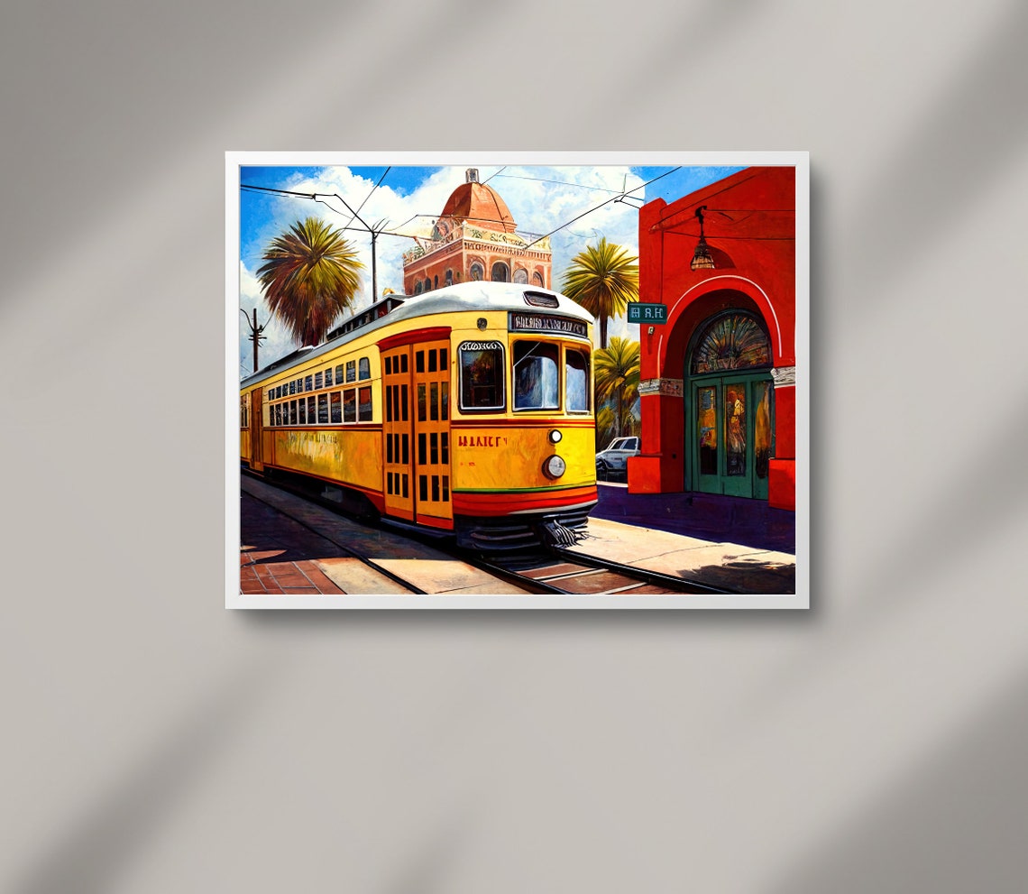 Ybor City Tampa Florida Trolley Art Ybor City Art Print Tampa Florida Decor Tampa Florida Art Ybor City Florida Wall Art - Image 3