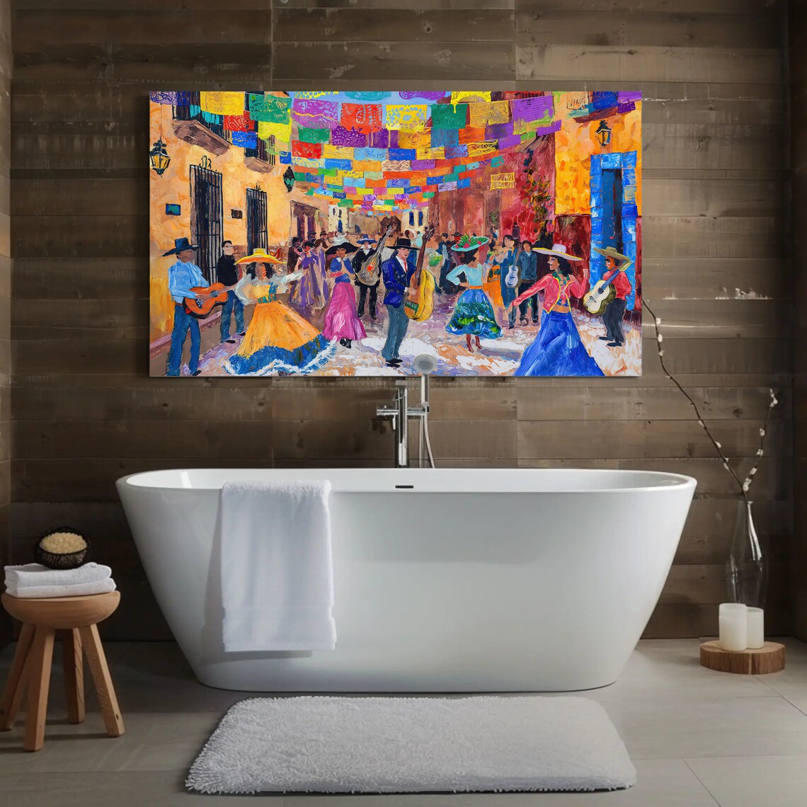 Fiesta Time Mexican Street Art Print, Festive Decor - Image 3