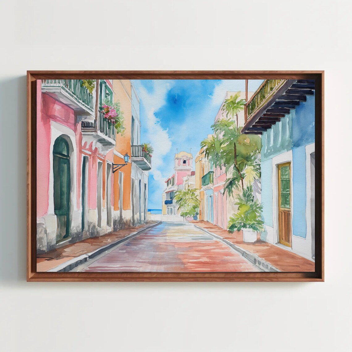 San Juan Watercolor Art Print, Puerto Rico Street Art - Image 5