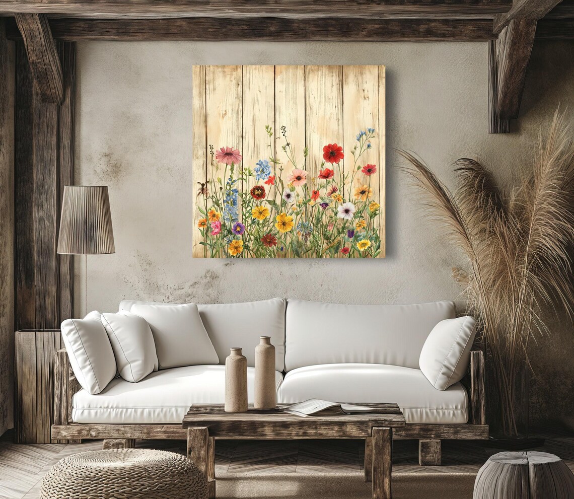 Wildflowers Art Print, Rustic Farmhouse Florals - Image 5