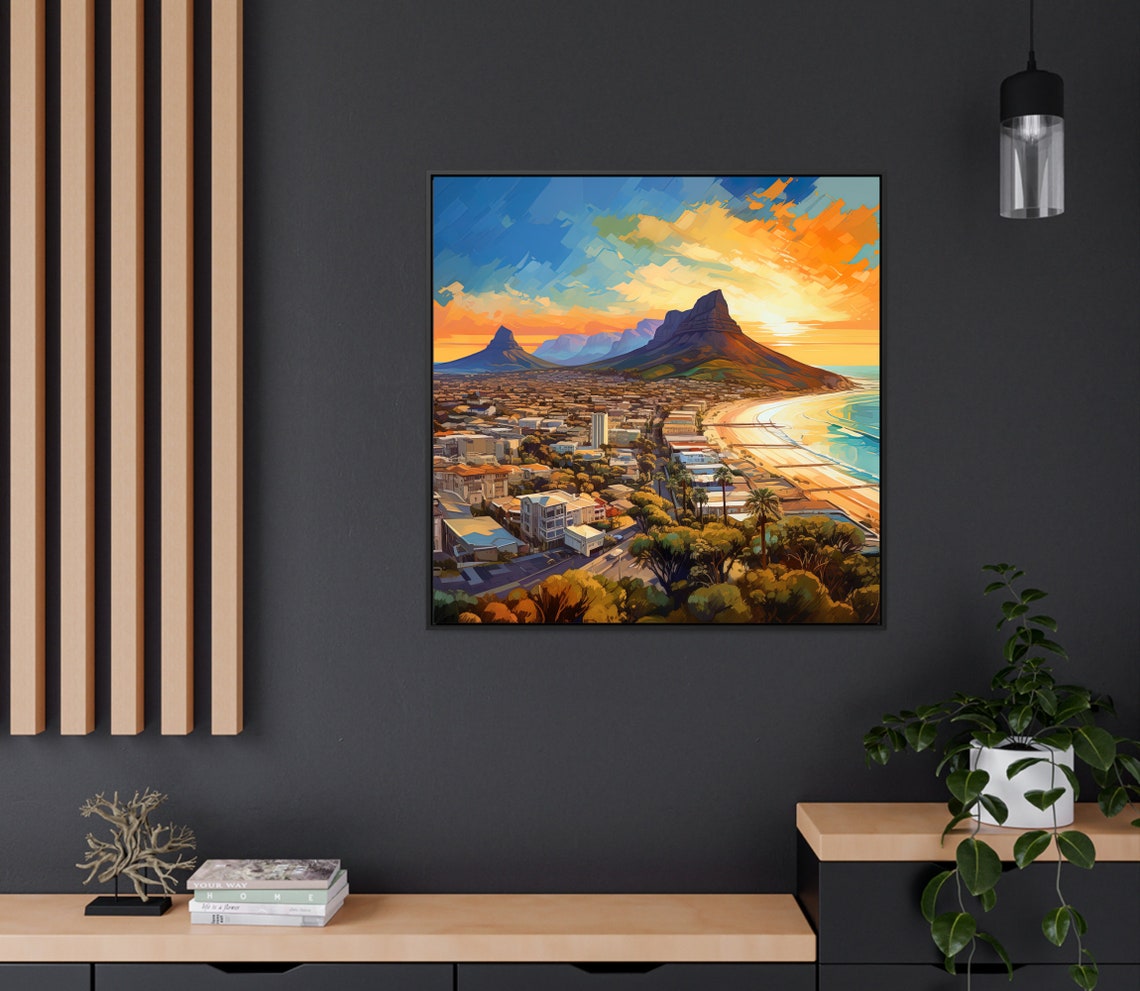 Cape Town Sunset Beach Lion's Head Mountain South Africa Poster - Image 3