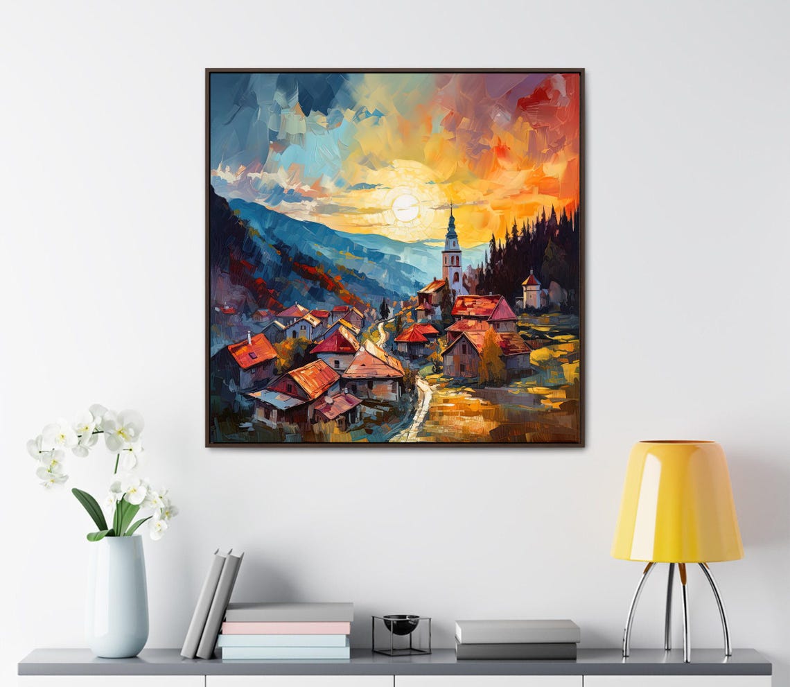 Transylvania Travel Print Romania Wall Art Transylvania Large Art Print Transylvania Painting Transylvania Poster Wall Art - Image 3