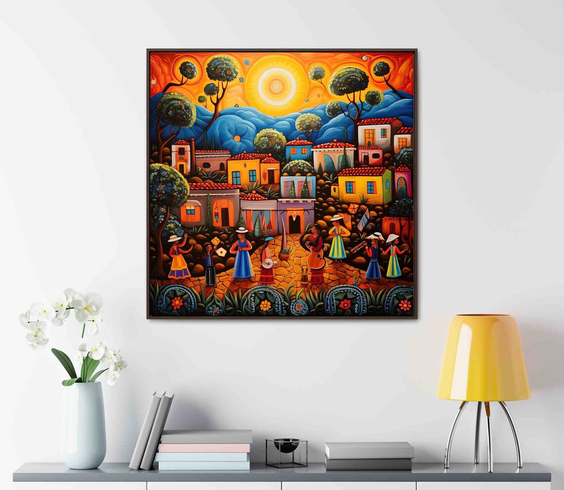 Mexico Folk Art, Oil-Painting Style Art Print - Image 3