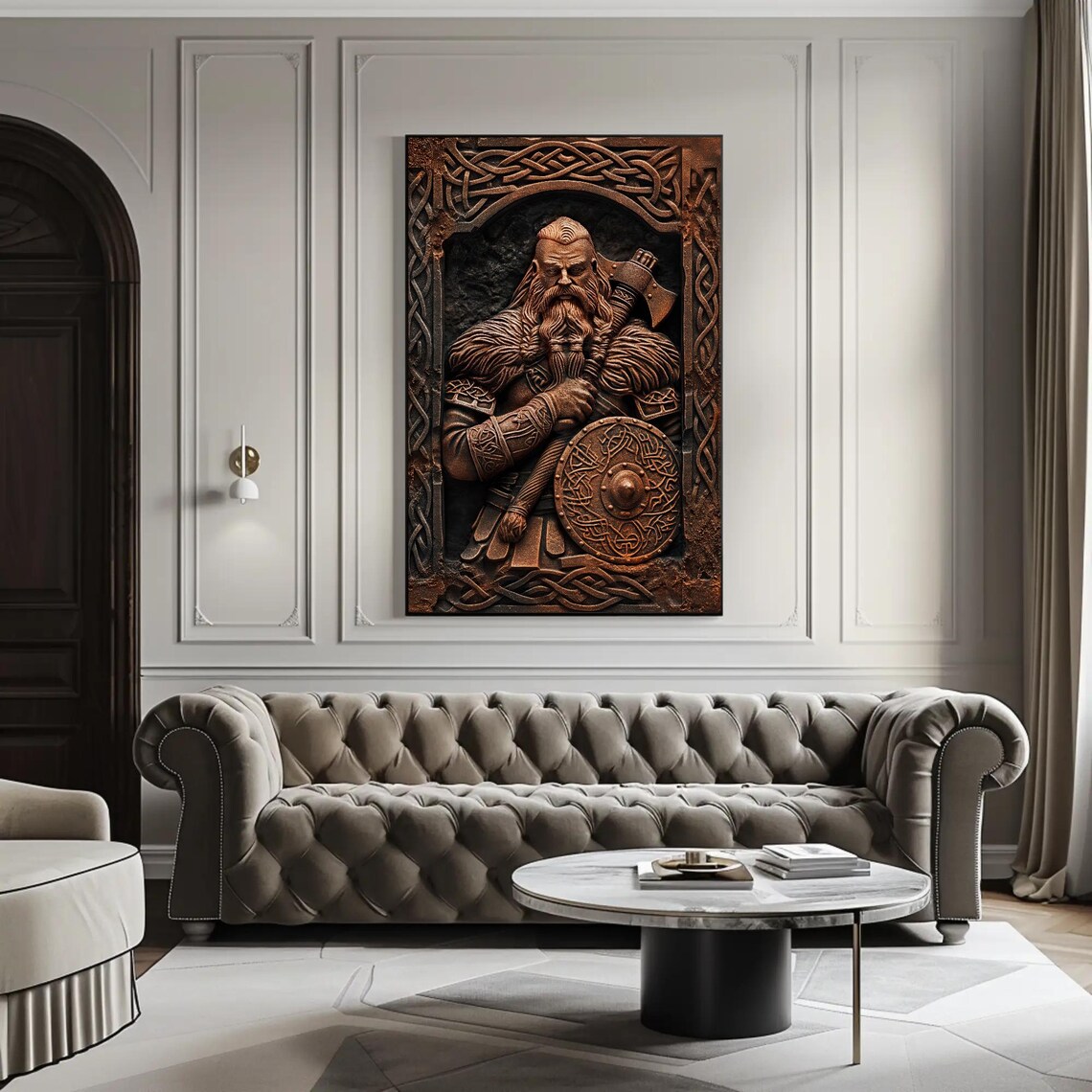 Viking Scandinavian Warrior Art Print, Nordic Style - Image 3