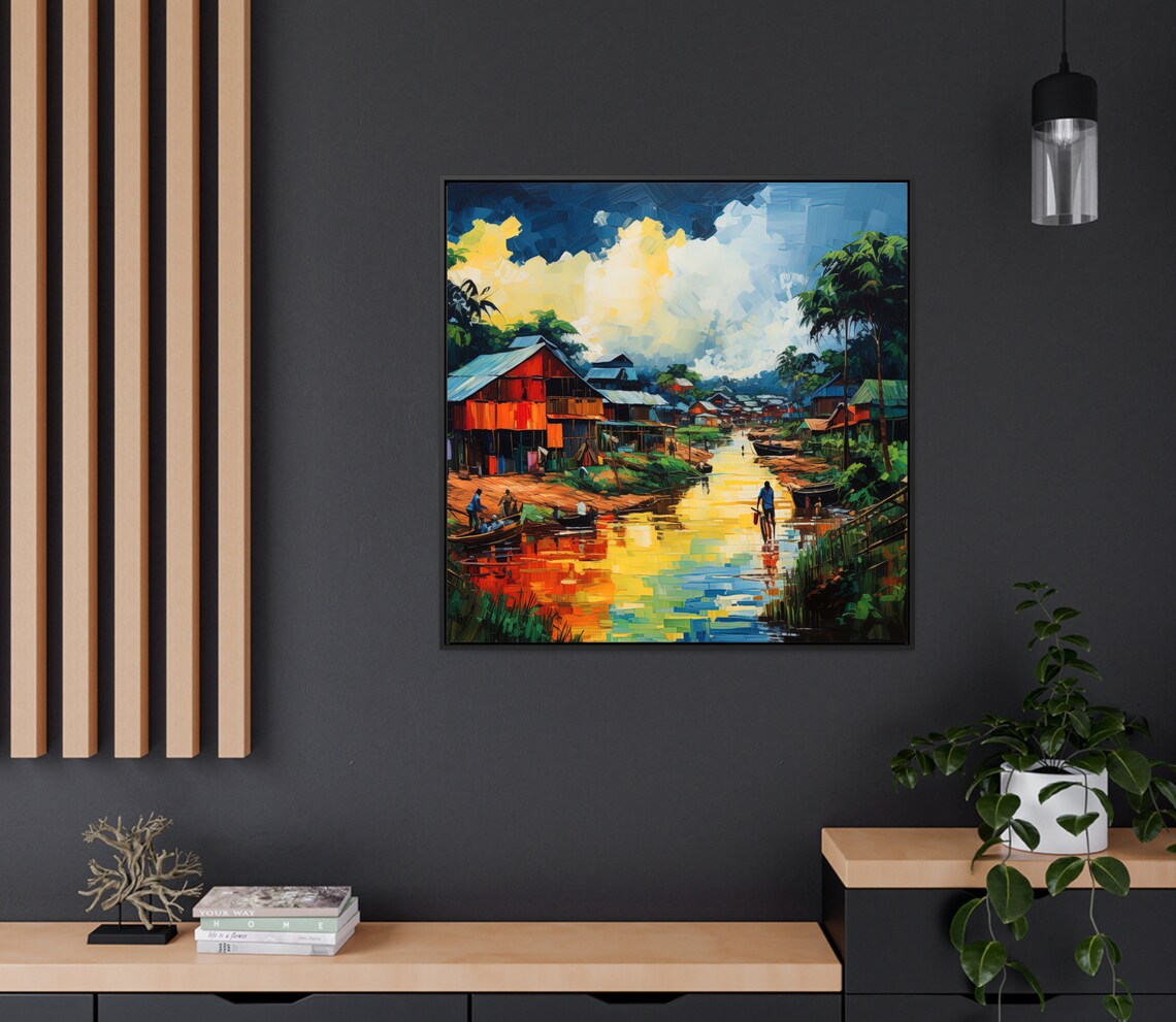 Village Art Print Bangladesh Village And Poster For Home Decor Wall Art Bangladesh Art Print - Image 2