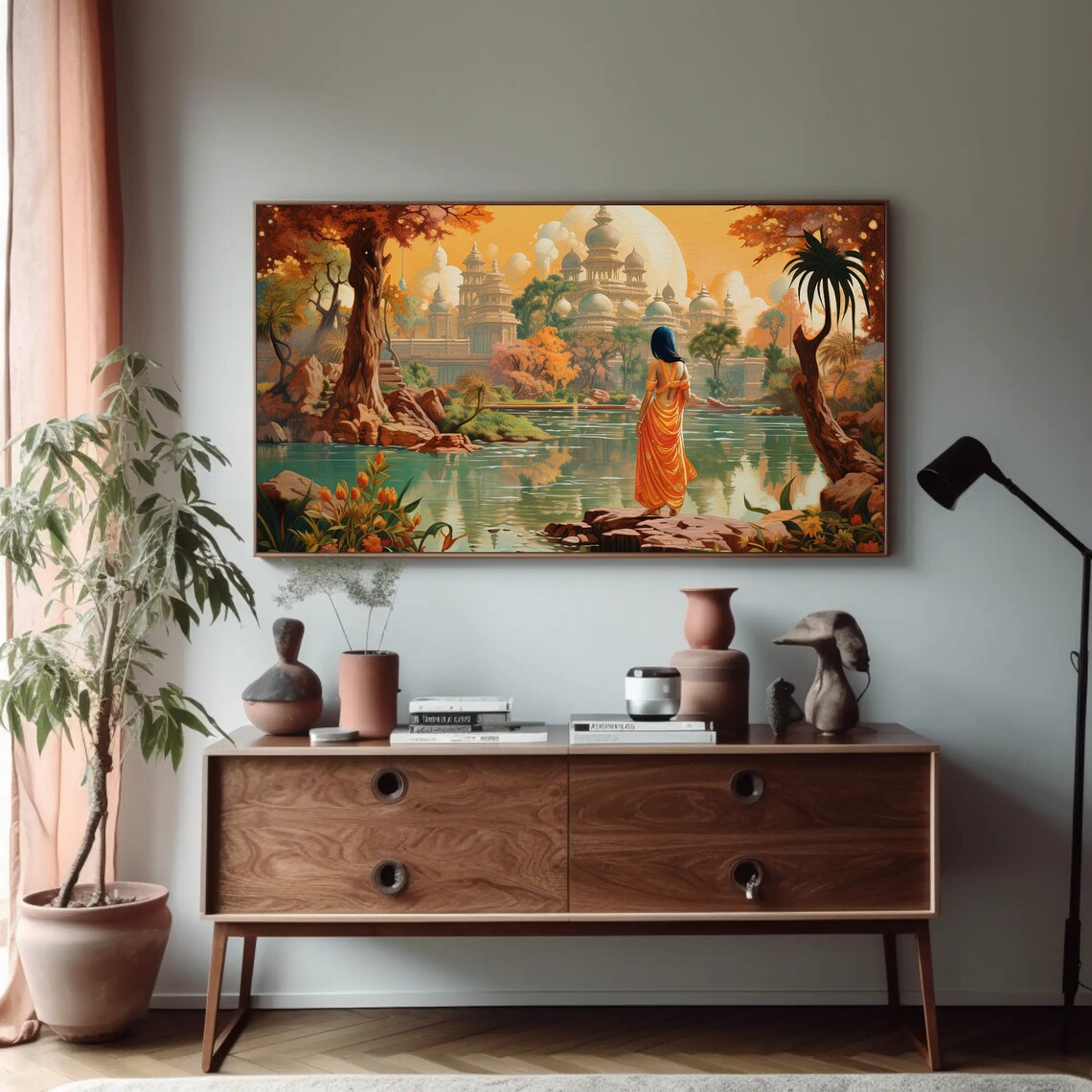 Antarmada Indian Fantasy City Modern Art Print - Image 4