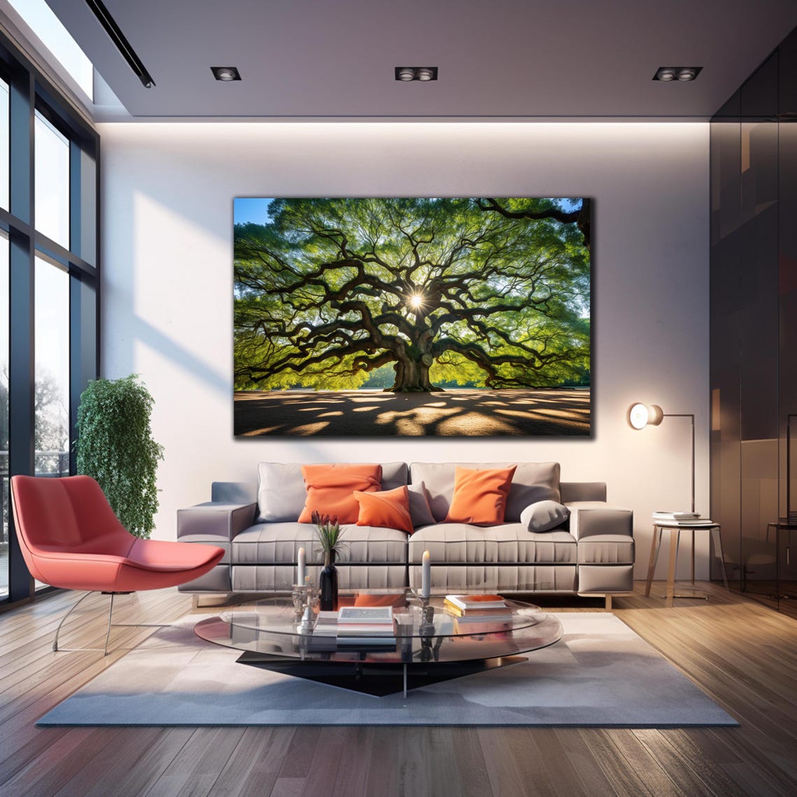 Angel Oak Tree Sunburst Canopy Majestic Ancient Oak Nature Poster - Image 4
