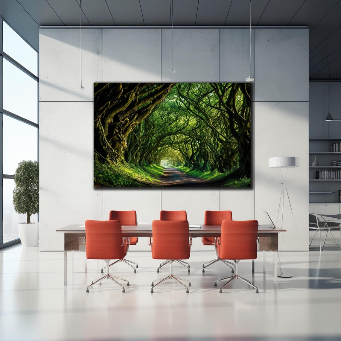 Twisted Tree Tunnel Road Dark Hedges Style Mystical Forest Wall Poster - Image 2
