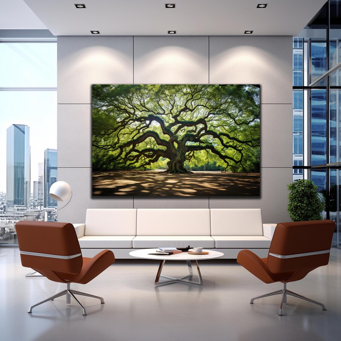 Angel Oak Tree Tempered Glass Print Wall Art Glass Printing South Carolina Historic Oak Tree Wall Decor Angel Oak Tree Wall Decor - Image 3