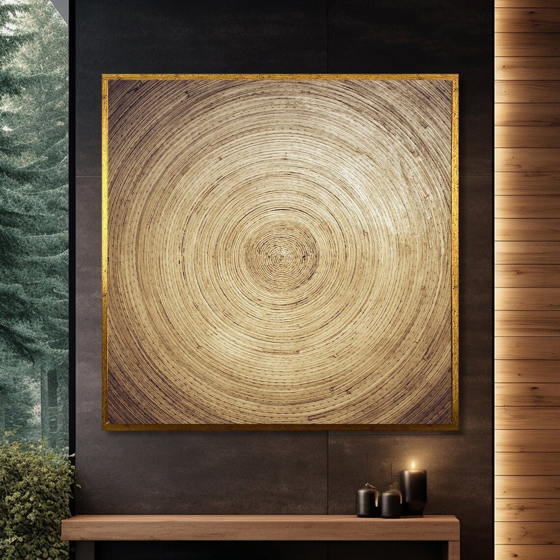 Rustic Abstract Painting, Modern Minimalist Art Print