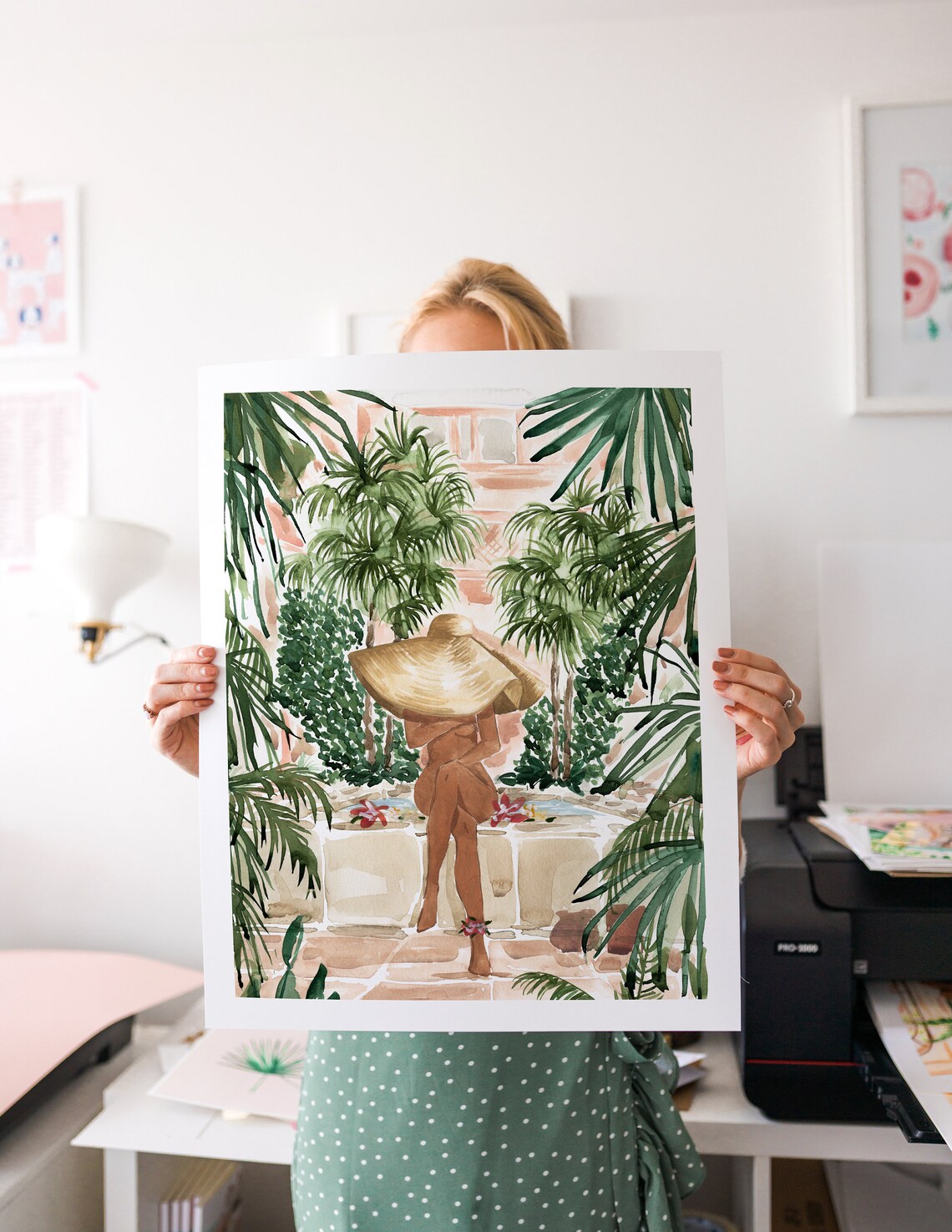 Boho Tropical Botanical Art Print, Summer Bathroom Decor - Image 2
