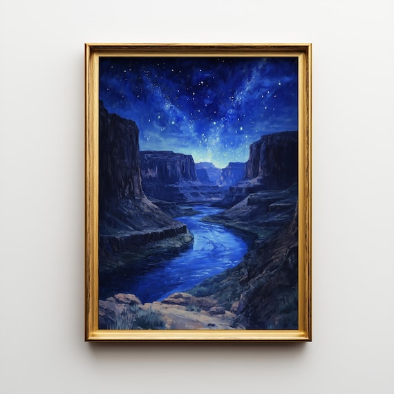 Starry Night Colorado River, Moody Canyon Landscape