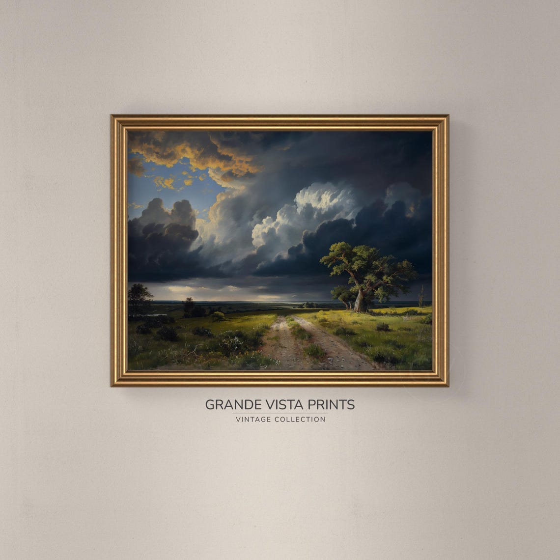 Farm Road Landscape Painting Country Road Landscape Painting Wall Art Country Landscape Print Gv4604 - Image 3