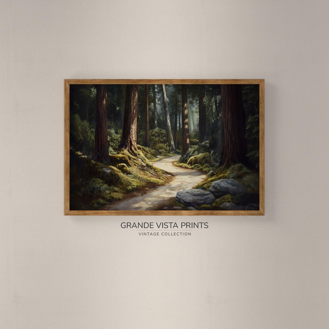 Forest Path Painting Wall Art Forest Landscape Painting Gv4803 - Image 2