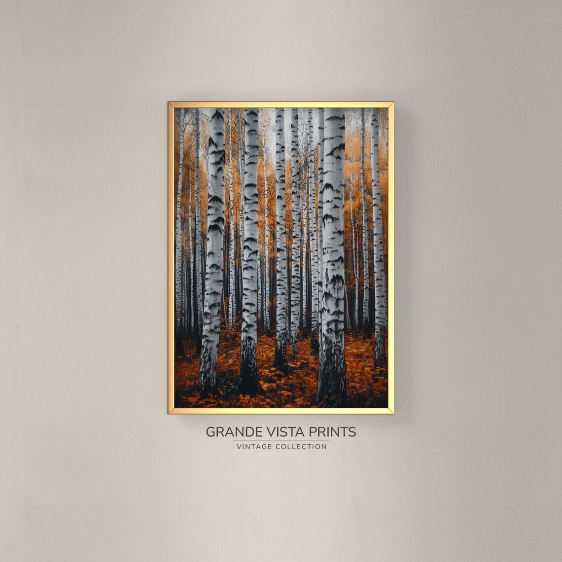 Autumn Trees Fall Forest Painting, Autumn Landscape
