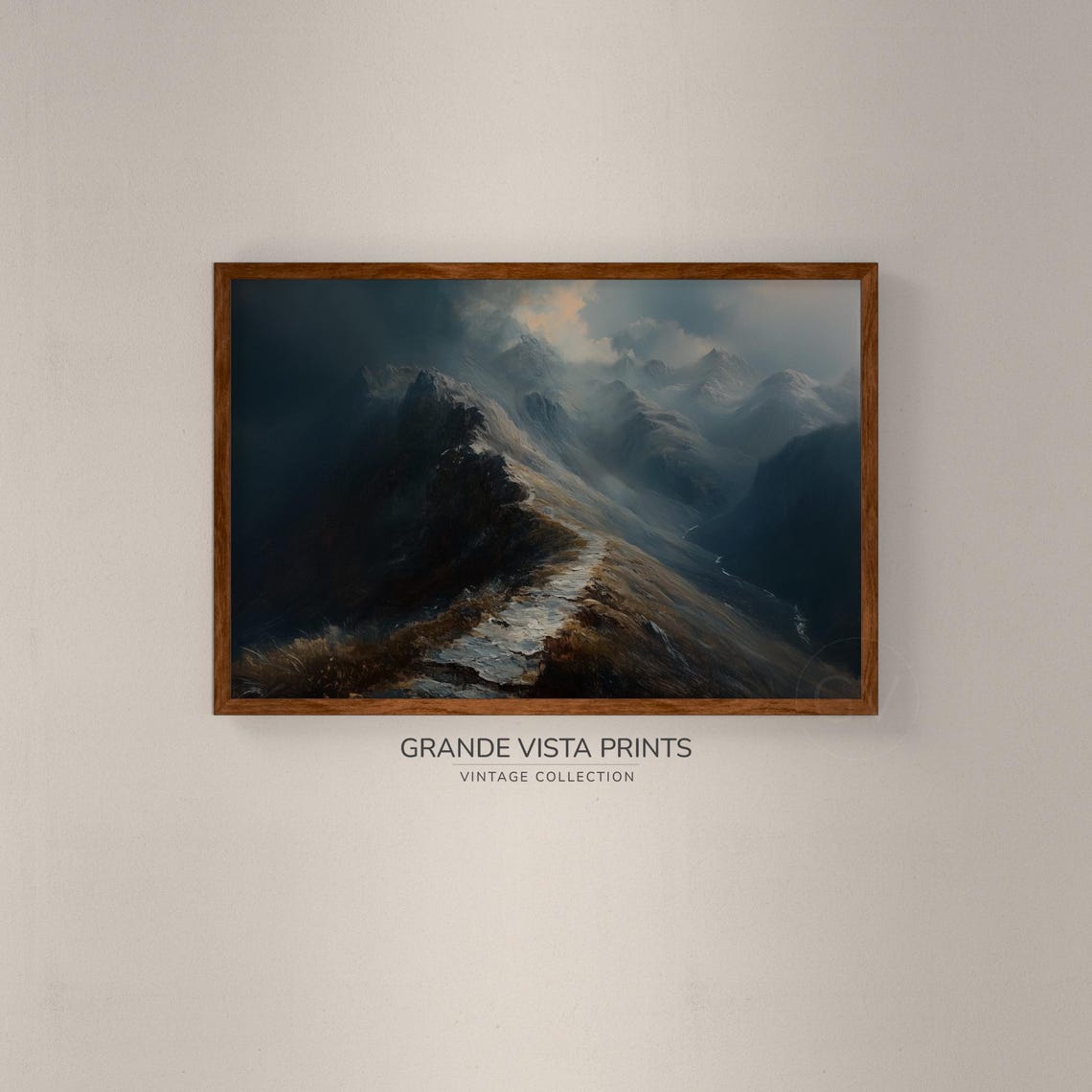 Dark Mountain Path Landscape Artwork Mountain Landscape Painting Gv4603 - Image 2