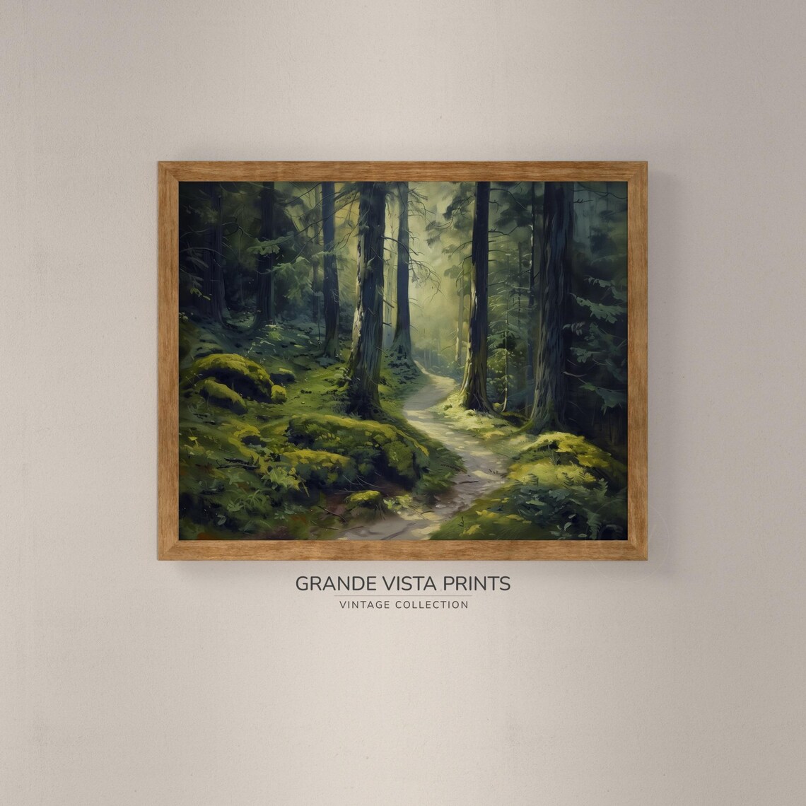 Forest Trail Wall Art Forest Landscape Artwork Pine Forest Painting Gv4805 - Image 4