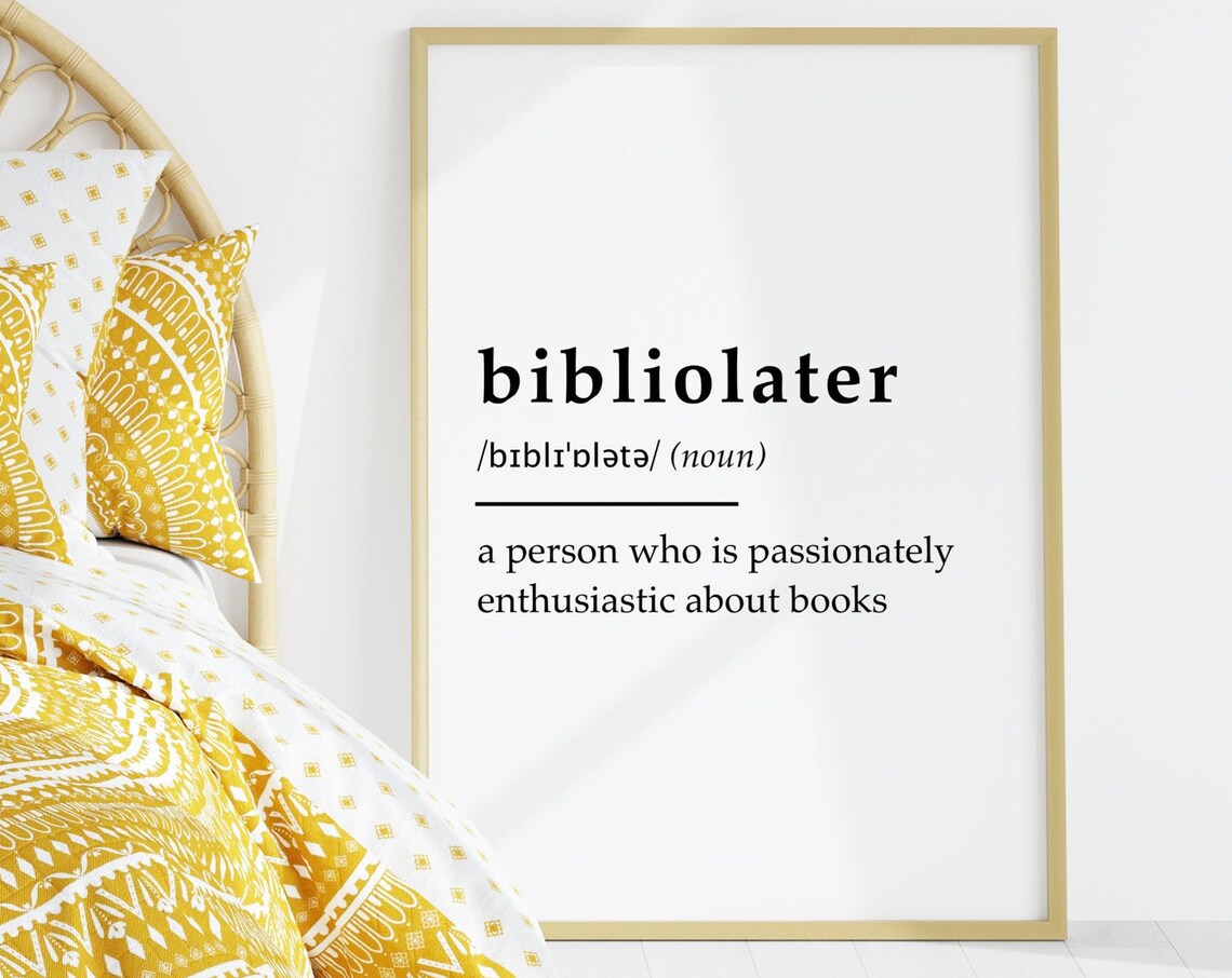 Bibliolater Literary Wall Art, Bookish Poster Print