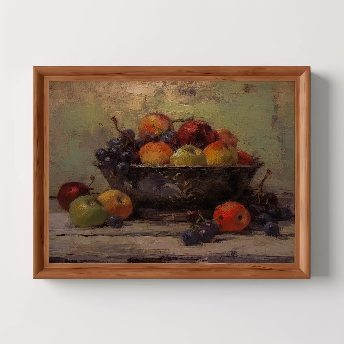 Fruit Bowl Vintage Kitchen Still Life Art Print