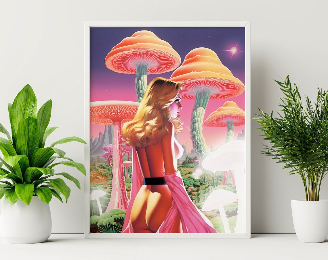Lost V2 Psychedelic Mushroom Art Poster