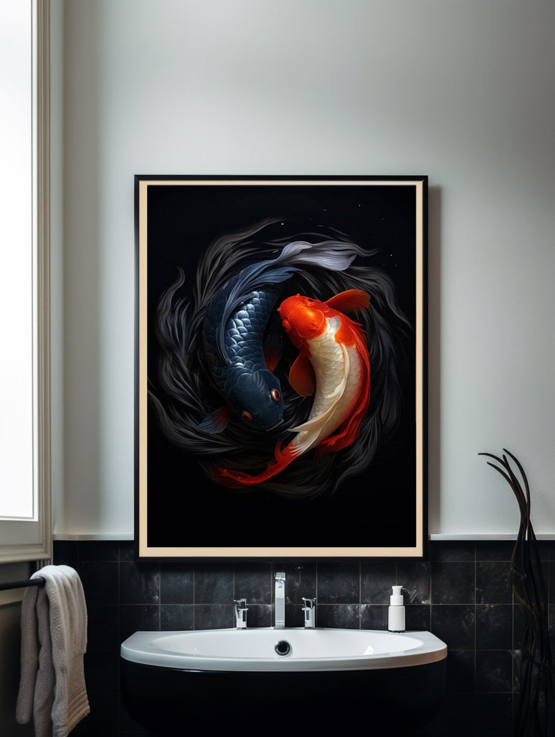 Koi Fish Print Koi Fish Wall Art Japanese Art Koi Fish Print Japanese Wall Art Art Large Wall Art - Image 6