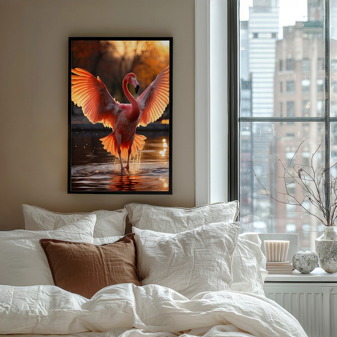Crimson Flamingo Art Print, Pink Bird Decor - Image 7