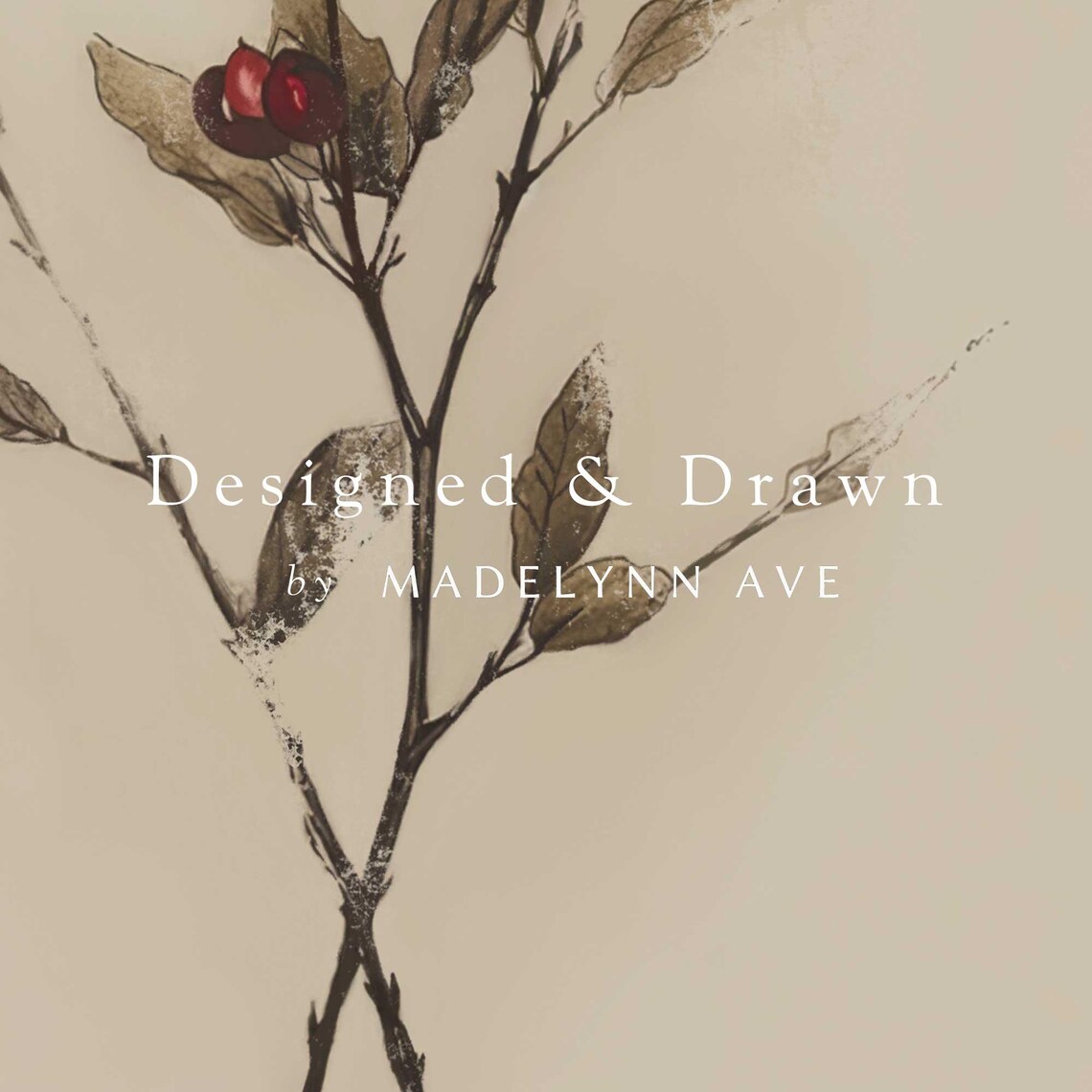 Holly Branch Art Print, Vintage Christmas Botanical - Image 6