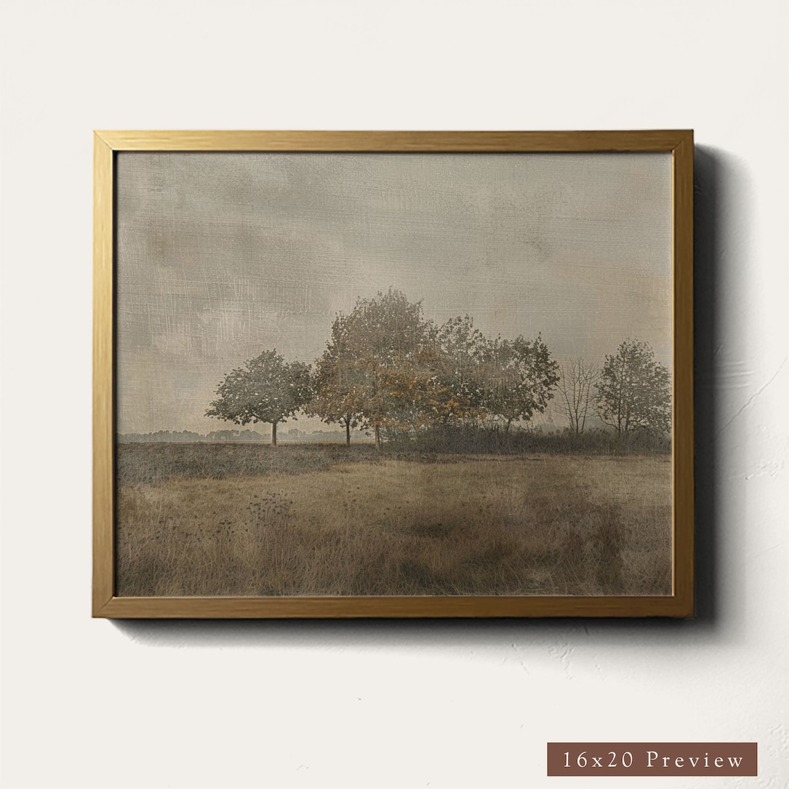 Serene Autumn Landscape Vintage Style Art Print - Image 4
