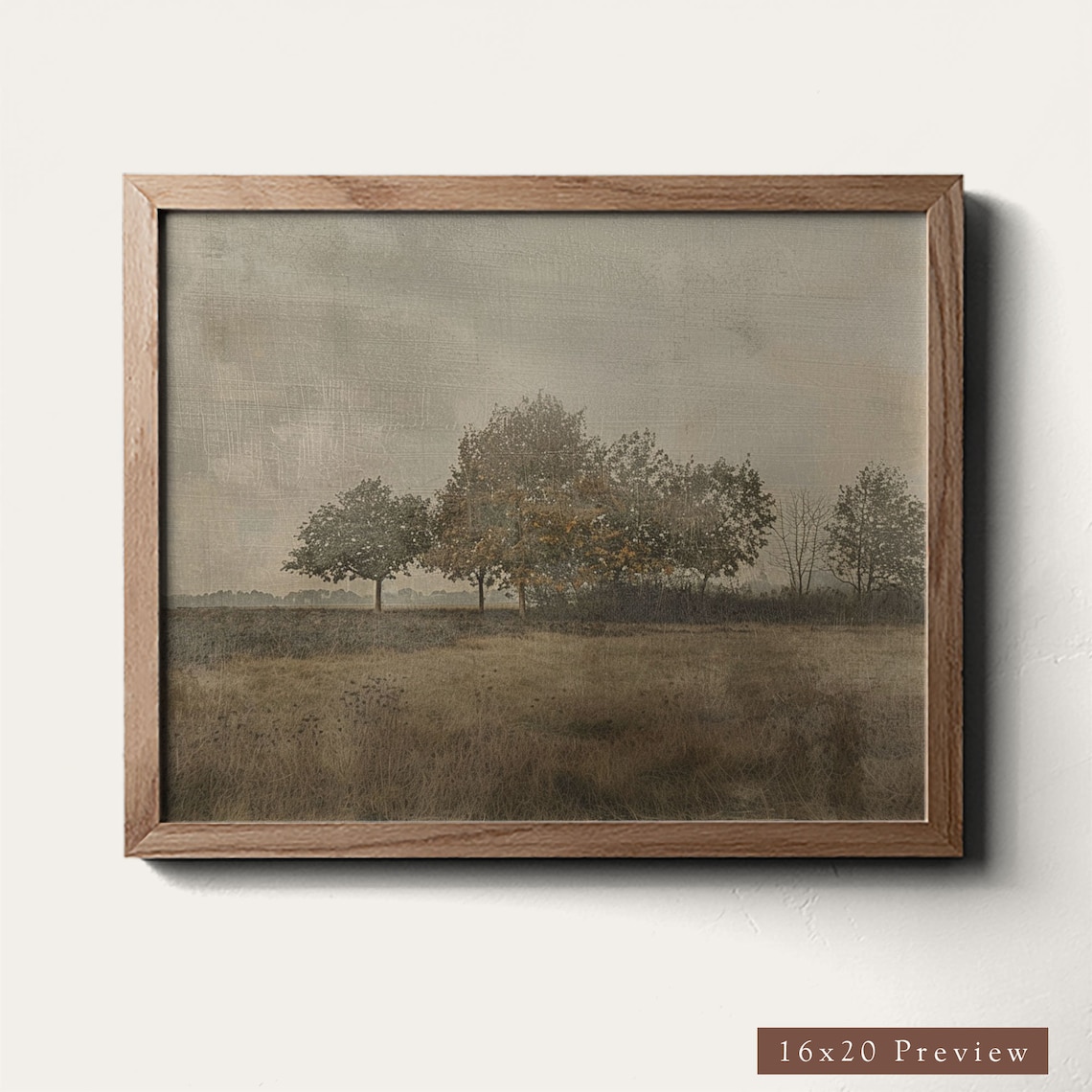 Serene Autumn Landscape Vintage Style Art Print - Image 3
